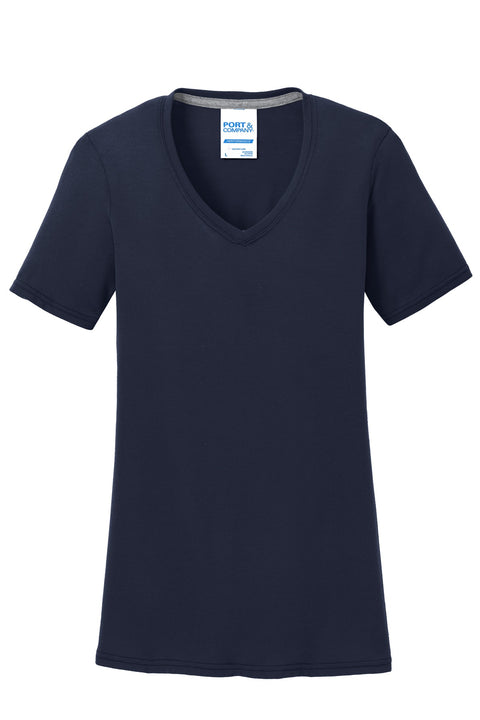 Port & Co™ Women's Performance Blend V-Neck Tee. LPC381V
