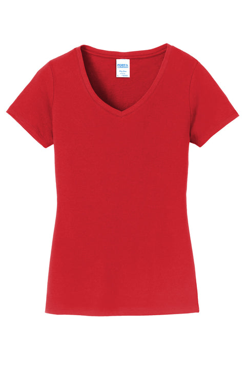 Port & Co™ Women's Fan Favorite V-Neck Tee. LPC450V
