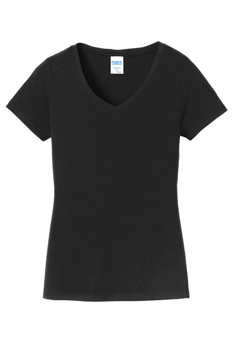 Port & Co™ Women's Fan Favorite V-Neck Tee. LPC450V