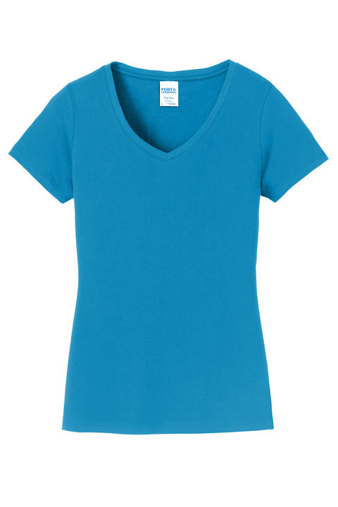 Port & Co™ Women's Fan Favorite V-Neck Tee. LPC450V