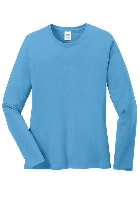 Port & Co™ Women's Long Sleeve Core Cotton Tee. LPC54LS