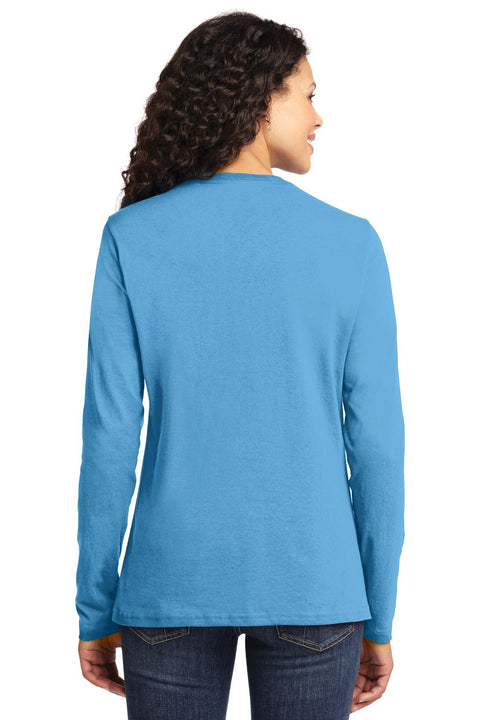 Port & Co™ Women's Long Sleeve Core Cotton Tee. LPC54LS