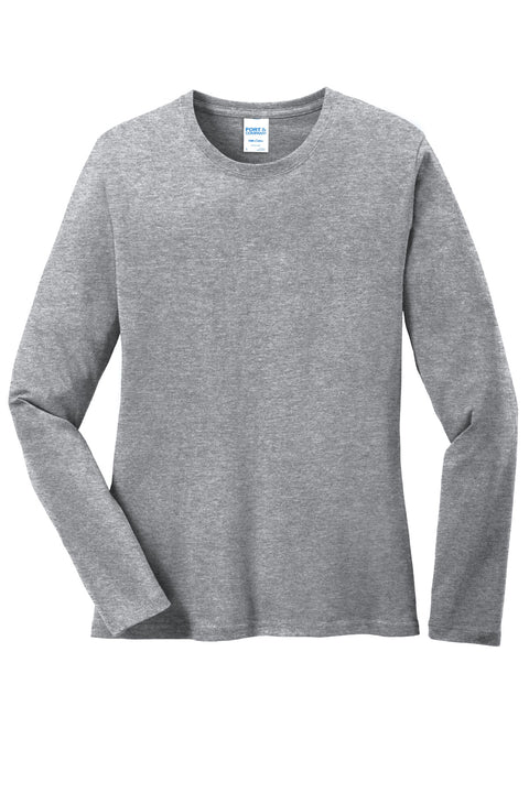 Port & Co™ Women's Long Sleeve Core Cotton Tee. LPC54LS