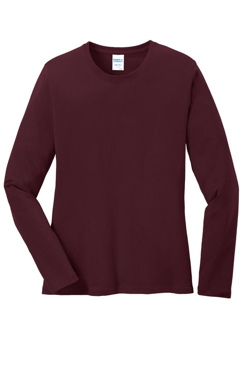 Port & Co™ Women's Long Sleeve Core Cotton Tee. LPC54LS