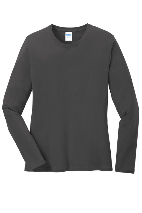 Port & Co™ Women's Long Sleeve Core Cotton Tee. LPC54LS
