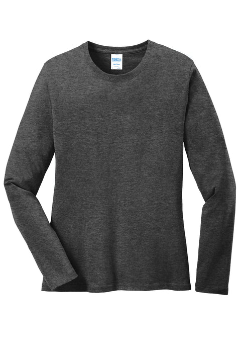 Port & Co™ Women's Long Sleeve Core Cotton Tee. LPC54LS