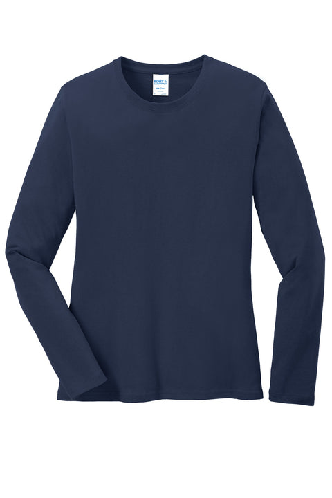 Port & Co™ Women's Long Sleeve Core Cotton Tee. LPC54LS