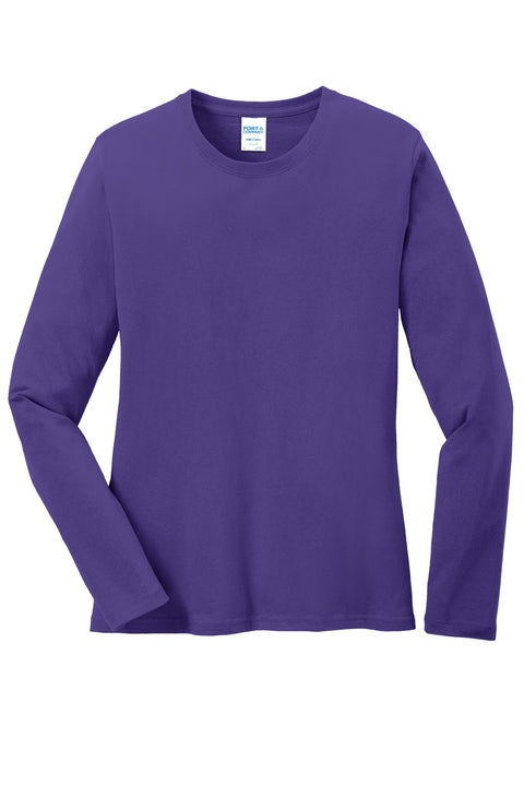 Port & Co™ Women's Long Sleeve Core Cotton Tee. LPC54LS