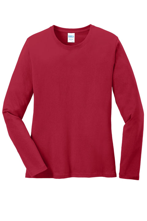 Port & Co™ Women's Long Sleeve Core Cotton Tee. LPC54LS