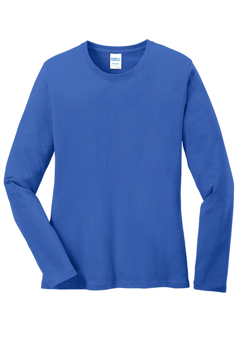 Port & Co™ Women's Long Sleeve Core Cotton Tee. LPC54LS