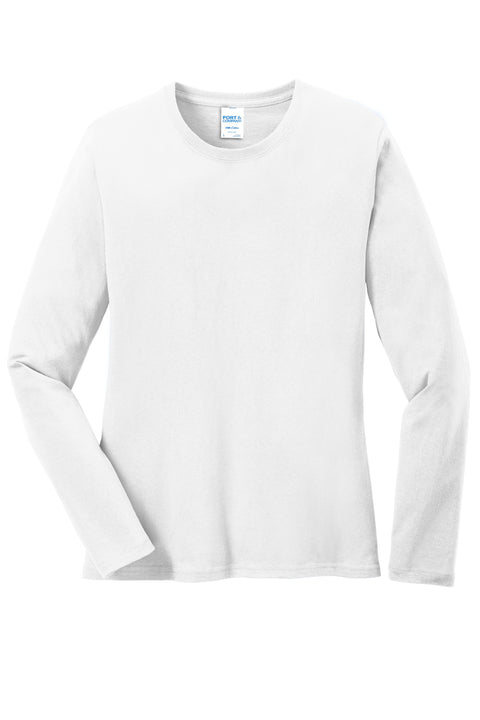 Port & Co™ Women's Long Sleeve Core Cotton Tee. LPC54LS