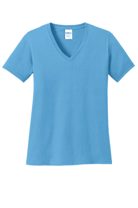 Port & Co™ Women's Core Cotton V-Neck Tee. LPC54V