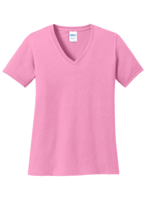 Port & Co™ Women's Core Cotton V-Neck Tee. LPC54V