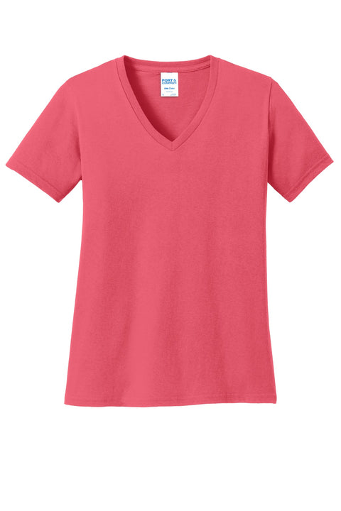 Port & Co™ Women's Core Cotton V-Neck Tee. LPC54V