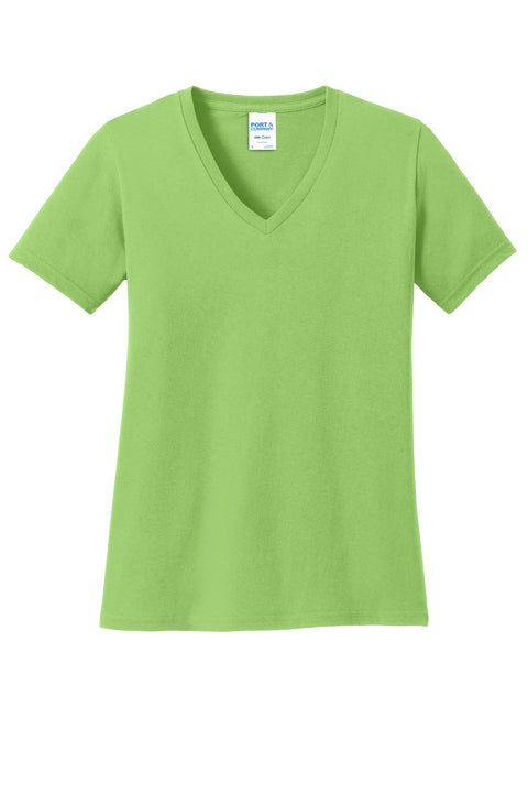 Port & Co™ Women's Core Cotton V-Neck Tee. LPC54V