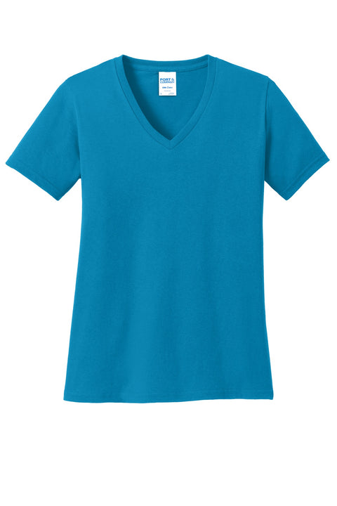 Port & Co™ Women's Core Cotton V-Neck Tee. LPC54V