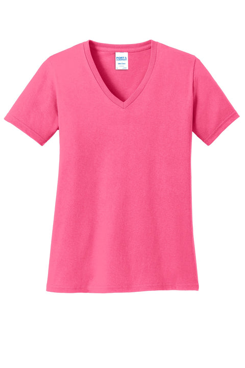 Port & Co™ Women's Core Cotton V-Neck Tee. LPC54V