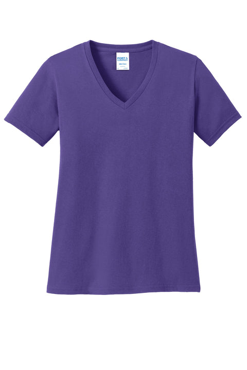 Port & Co™ Women's Core Cotton V-Neck Tee. LPC54V
