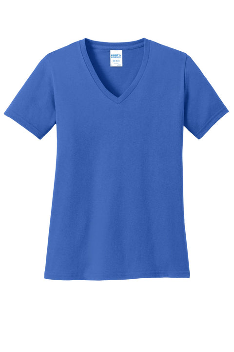 Port & Co™ Women's Core Cotton V-Neck Tee. LPC54V