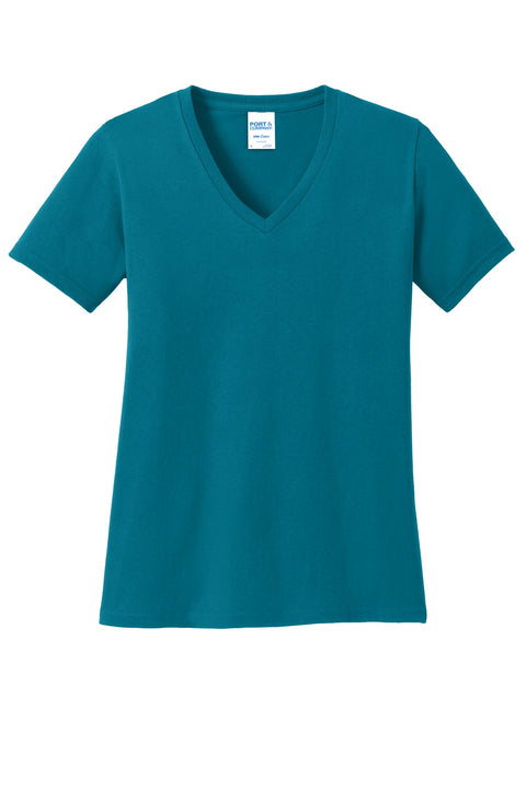 Port & Co™ Women's Core Cotton V-Neck Tee. LPC54V