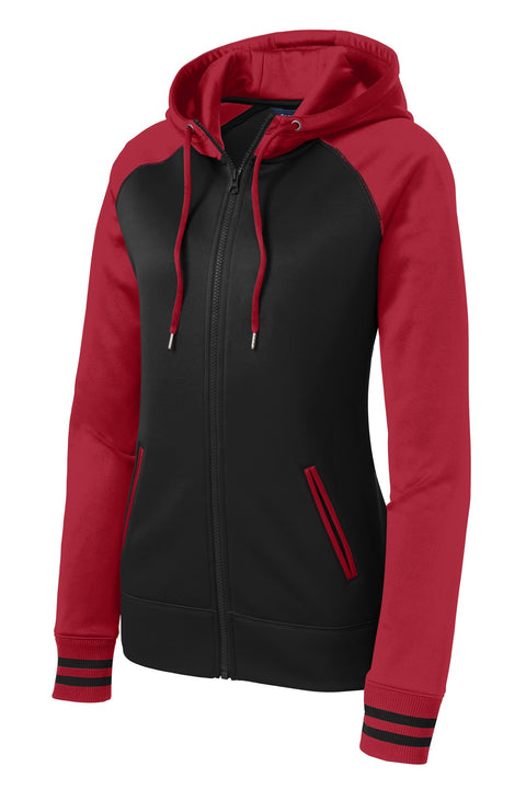 Sport-Tek® Women's Sport-Wick® Varsity Fleece Full-Zip Hooded Jacket. LST236