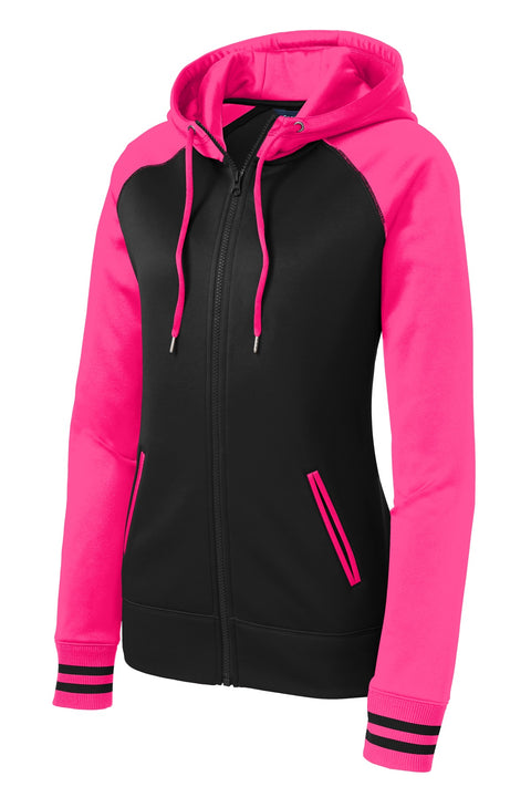 Sport-Tek® Women's Sport-Wick® Varsity Fleece Full-Zip Hooded Jacket. LST236