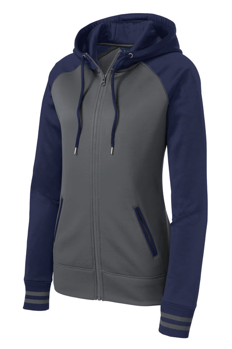 Sport-Tek® Women's Sport-Wick® Varsity Fleece Full-Zip Hooded Jacket. LST236