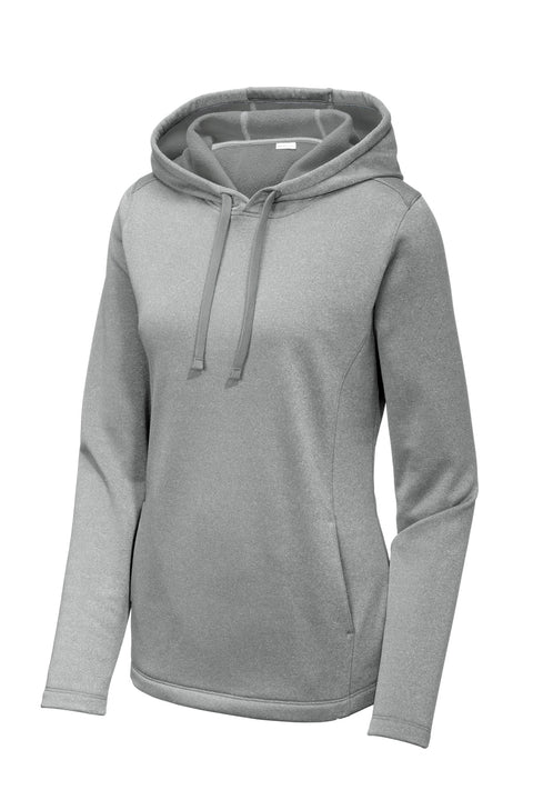 Sport-Tek ® Women's PosiCharge ® Sport-Wick ® Heather Fleece Hooded Pullover. LST264