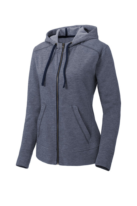Sport-Tek ® Women's PosiCharge ® Tri-Blend Wicking Fleece Full-Zip Hooded Jacket LST293