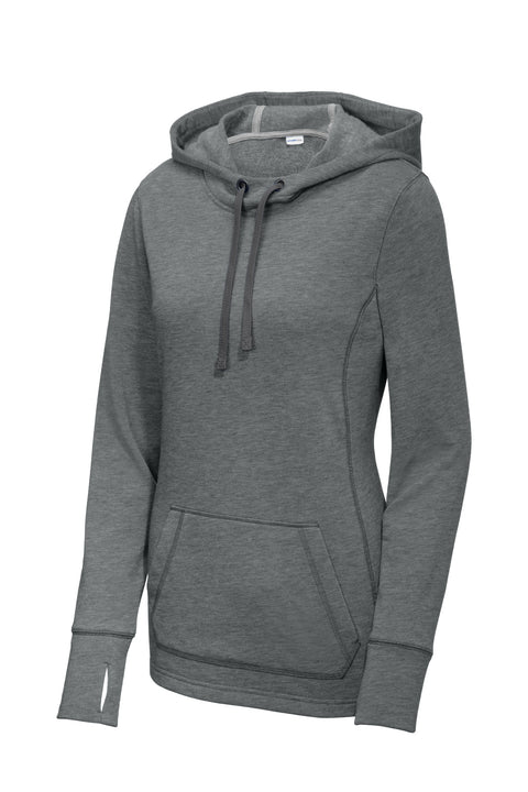 Sport-Tek ® Women's PosiCharge ® Tri-Blend Wicking Fleece Hooded Pullover. LST296