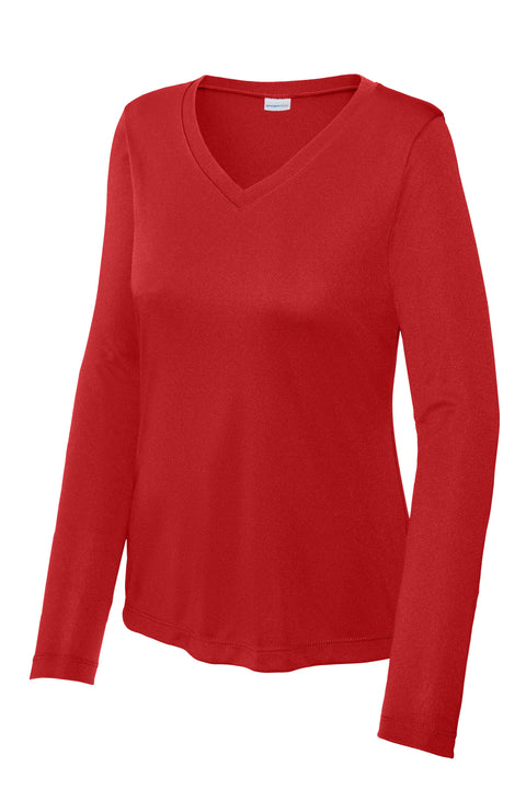 Sport-Tek® Women's Long Sleeve PosiCharge® Competitor™ V-Neck Tee. LST353LS