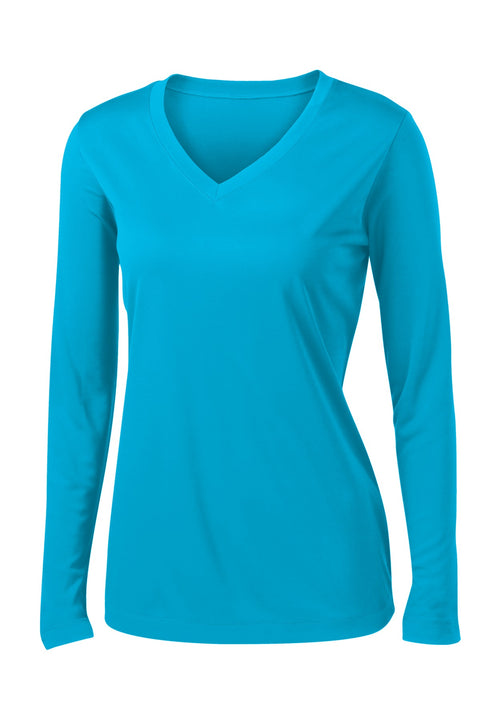 Sport-Tek® Women's Long Sleeve PosiCharge® Competitor™ V-Neck Tee. LST353LS