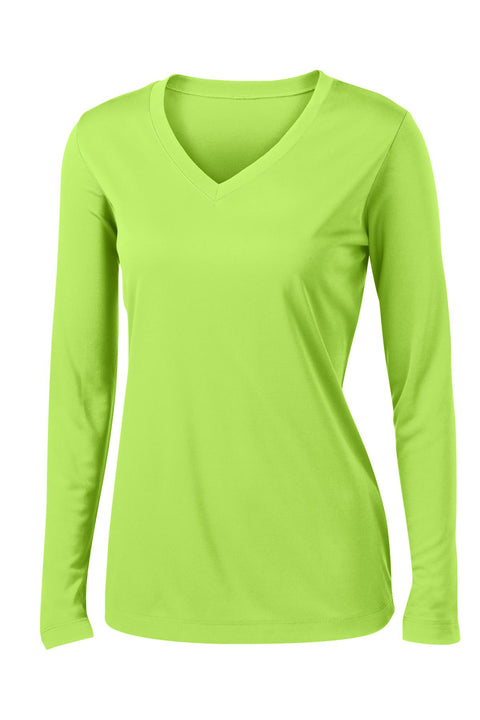 Sport-Tek® Women's Long Sleeve PosiCharge® Competitor™ V-Neck Tee. LST353LS