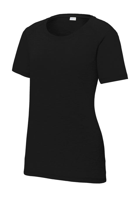 Sport-Tek ® Women's PosiCharge ® Tri-Blend Wicking Scoop Neck Raglan Tee. LST400