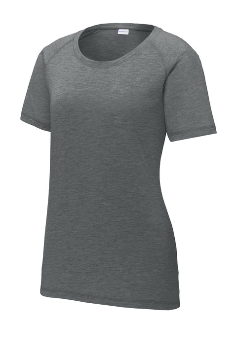 Sport-Tek ® Women's PosiCharge ® Tri-Blend Wicking Scoop Neck Raglan Tee. LST400