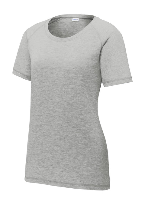 Sport-Tek ® Women's PosiCharge ® Tri-Blend Wicking Scoop Neck Raglan Tee. LST400