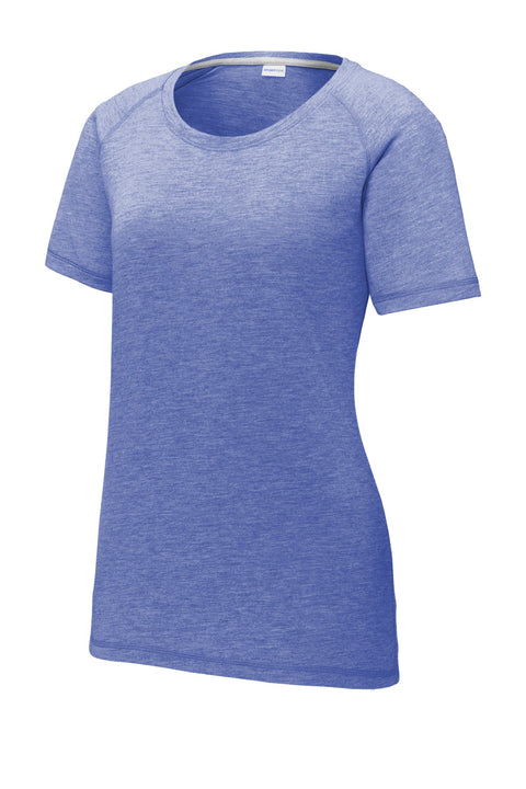 Sport-Tek ® Women's PosiCharge ® Tri-Blend Wicking Scoop Neck Raglan Tee. LST400