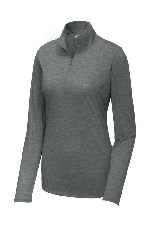 Sport-Tek ® Women's PosiCharge ® Tri-Blend Wicking 1/4-Zip Pullover. LST407