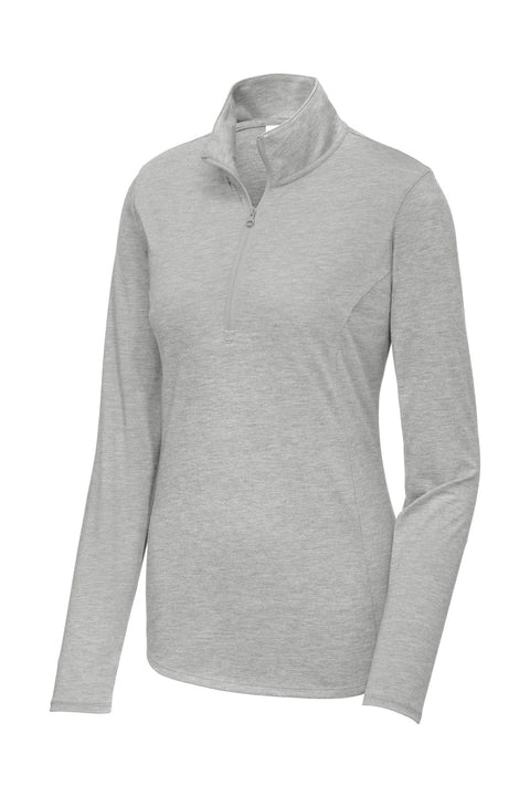 Sport-Tek ® Women's PosiCharge ® Tri-Blend Wicking 1/4-Zip Pullover. LST407