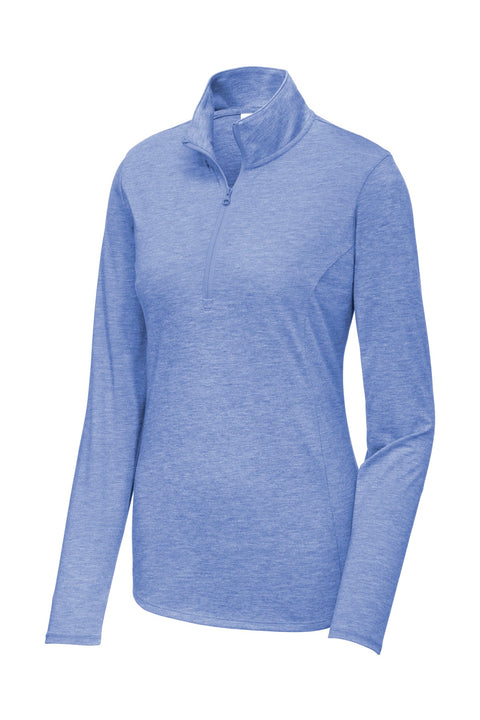 Sport-Tek ® Women's PosiCharge ® Tri-Blend Wicking 1/4-Zip Pullover. LST407