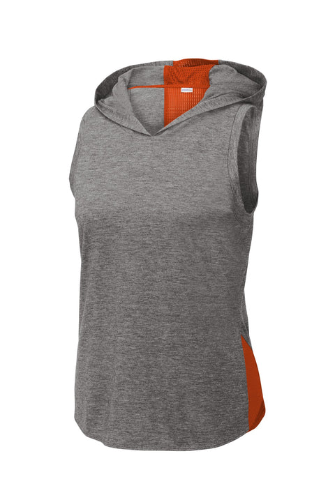 Sport-Tek ® Women's PosiCharge ® Tri-Blend Wicking Draft Hoodie Tank. LST410