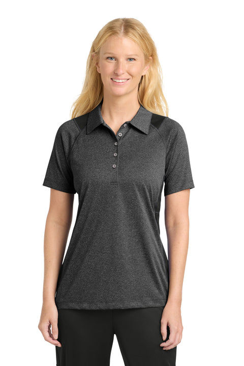 Sport-Tek® Women's Heather Colorblock Contender™ Polo. LST665