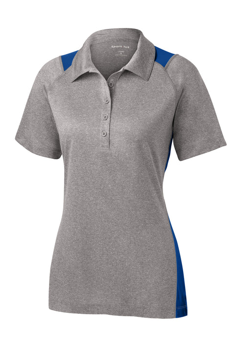Sport-Tek® Women's Heather Colorblock Contender™ Polo. LST665