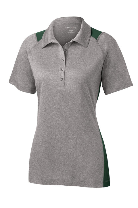 Sport-Tek® Women's Heather Colorblock Contender™ Polo. LST665