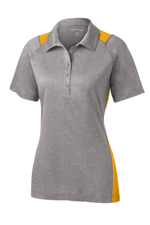 Sport-Tek® Women's Heather Colorblock Contender™ Polo. LST665
