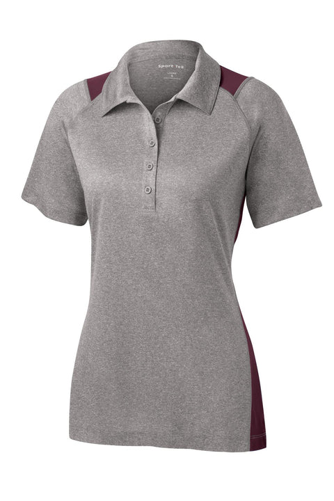 Sport-Tek® Women's Heather Colorblock Contender™ Polo. LST665