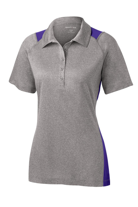 Sport-Tek® Women's Heather Colorblock Contender™ Polo. LST665
