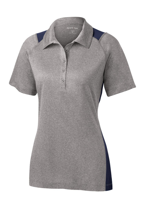 Sport-Tek® Women's Heather Colorblock Contender™ Polo. LST665