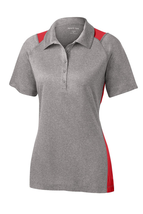 Sport-Tek® Women's Heather Colorblock Contender™ Polo. LST665