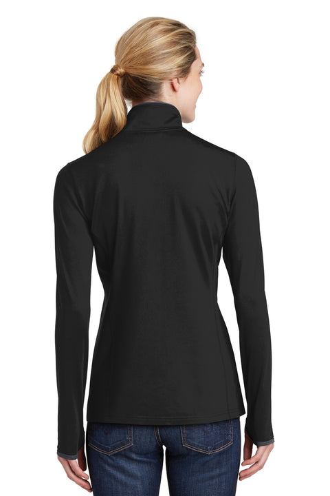 Sport-Tek® Women's Sport-Wick® Stretch Contrast Full-Zip Jacket.  LST853